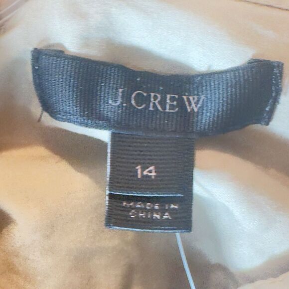 J. Crew Women's Khaki 100% Cotton Safari Classic Core Timeless Shirt Size 14 NWT - Picture 8 of 10